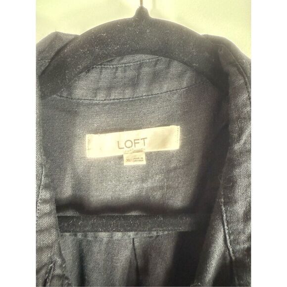 LOFT Black Linen Jumpsuit- size XL - Picture 5 of 7